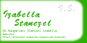 izabella stanczel business card